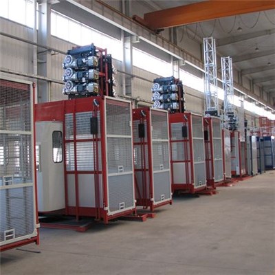 Double Cage Variable Speed Multifunctional Hoist Lifting Rebar and Concrete Separately