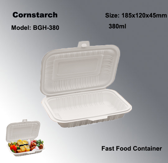 Biodegradable Cornstarch Healthy Harmless Disposable Take Out Lunch Box