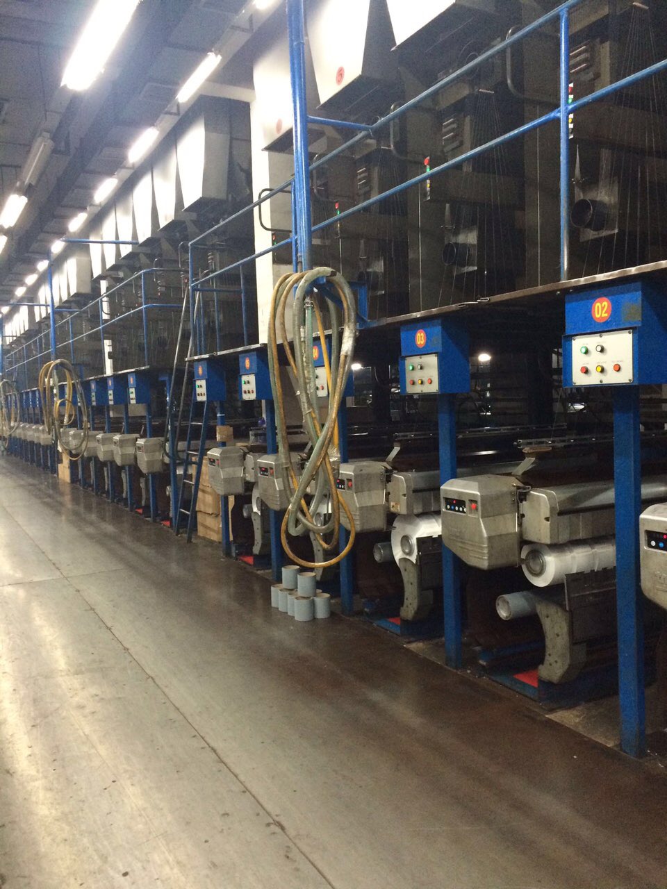 Used Barmag Polyester, Nylon 6 and Nylon 66 POY and FDY spinning production line
