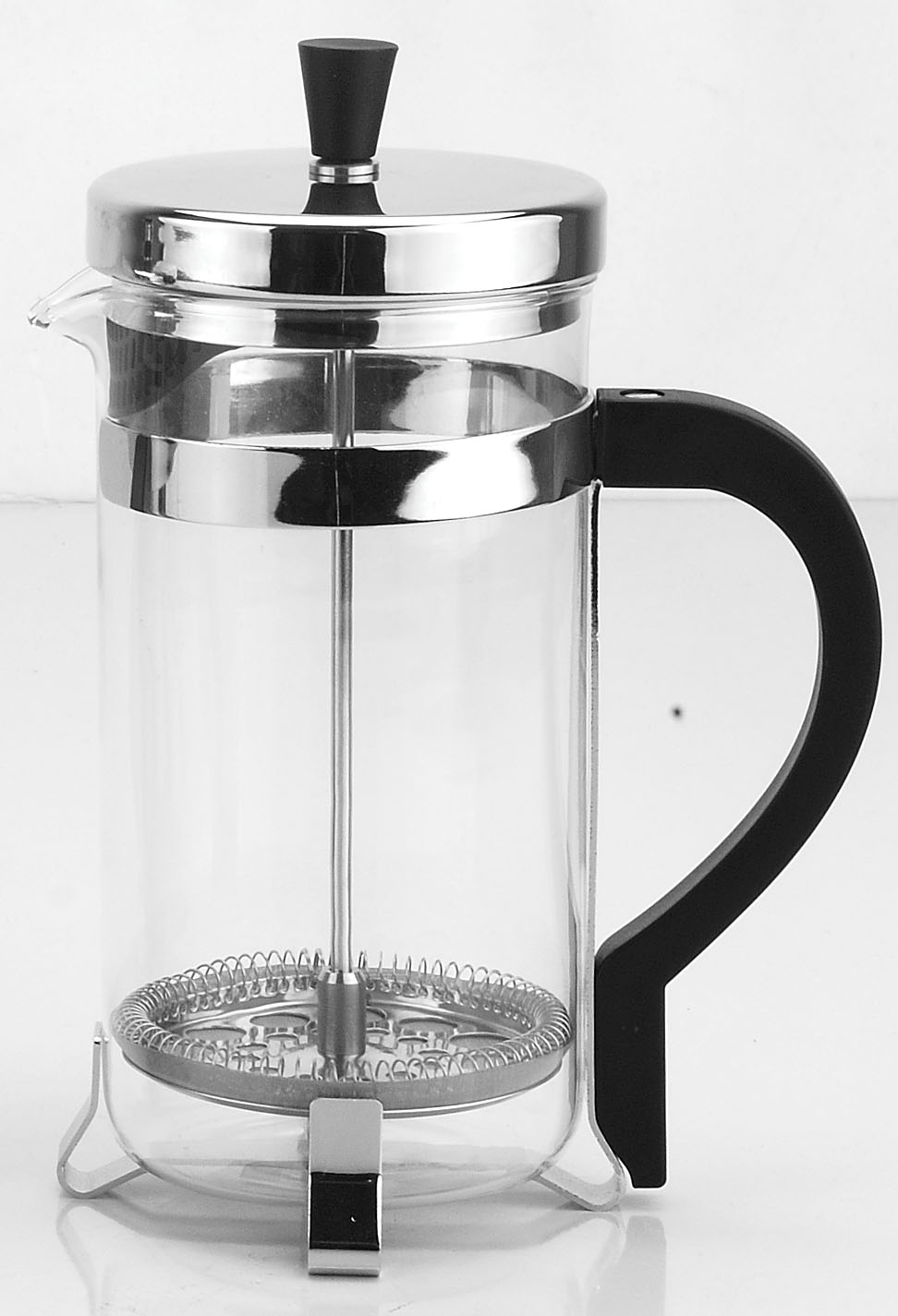 Heat Resistant Glass French Press/Coffee Press/Tea Maker with Stainless Steel Holder