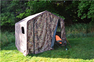 WEATHERFAST GARDEN SHED CAMO FABRIC WITH WINDOW 8'X8'X7' ALL PURPOSE TEMPORARY STORAGE SHELTER