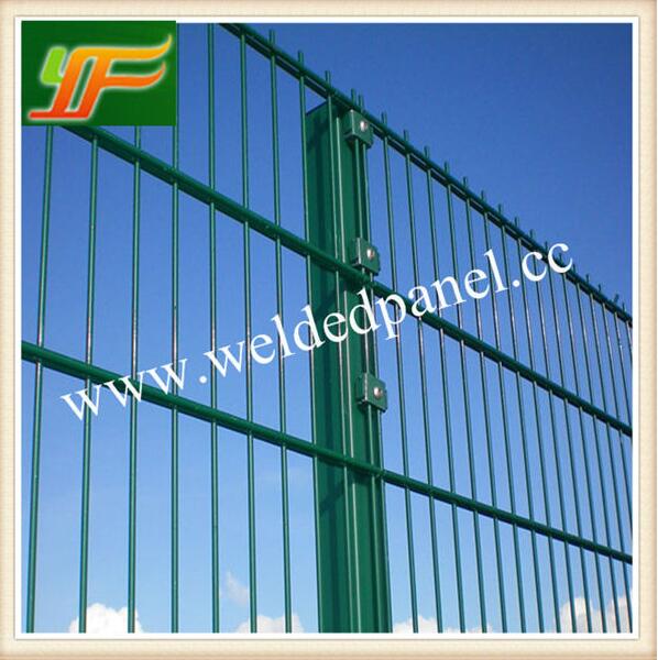 Germany and UK Standard double wire powder and pvc coated ornamental double wire loop football fence