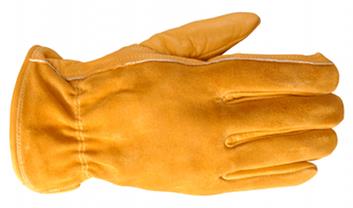 Grain Cowhide Leather Palm With Split Cowhide Leather Back Safety Winter Gloves For Driving