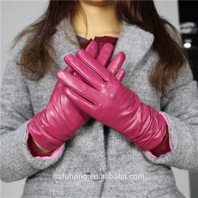 2015 New Product Winter Warm Lady Design Sheep Leather Fashion Glove