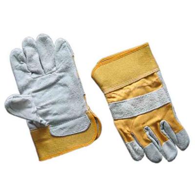 Patched Palm Split Cowhide Industrial Safety Working Gloves