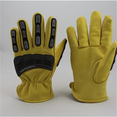 Safety Grain Deerskin Leather Climbing Glove