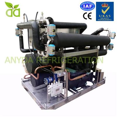 Water Cooled Reciprcating Brine Chiller With -45C Outlet