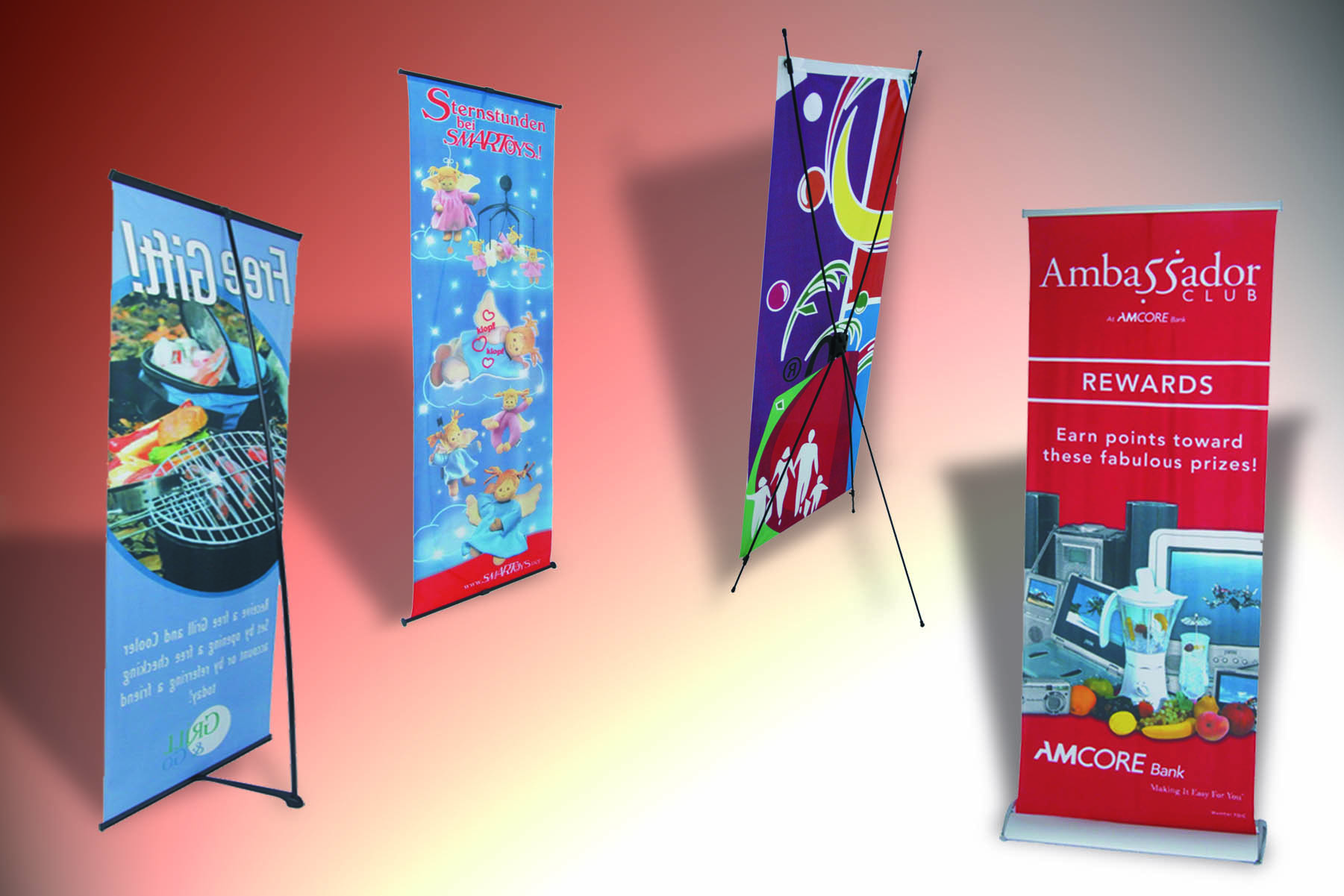 economic promotion exhibition X banner stand easy to use