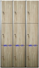 3  tiers doors HPL compact locker for gym or fitness center changing room