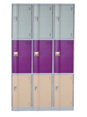 LE32-3 ABS engineering plastic gym or swimming pool locker cabinet