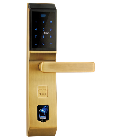 Touch keypad fingerprint sensor electronic door lock with bluetooth