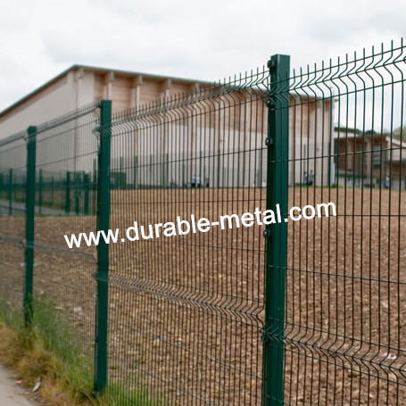 Square Post PVC Coated Wire Mesh Fence