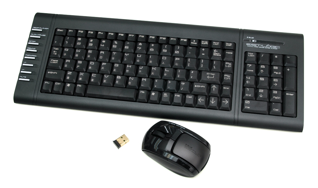 Estilogic 2.4G Wireless Slim Keyboard + Duo Optical Mouse Combo