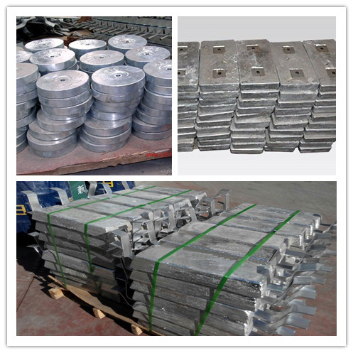 Zinc Hull Ballast Tank Sacrificial Anode For Platforms/Marine Structure/Piers/Pilings 