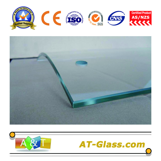 3-19mm Bent tempered glass proessed glass  used for Furniture bathroom table glass fence Balustrades etc 