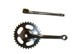 steel CP or ED square hole round hole chainwheel and crank bicycle parts wholesale