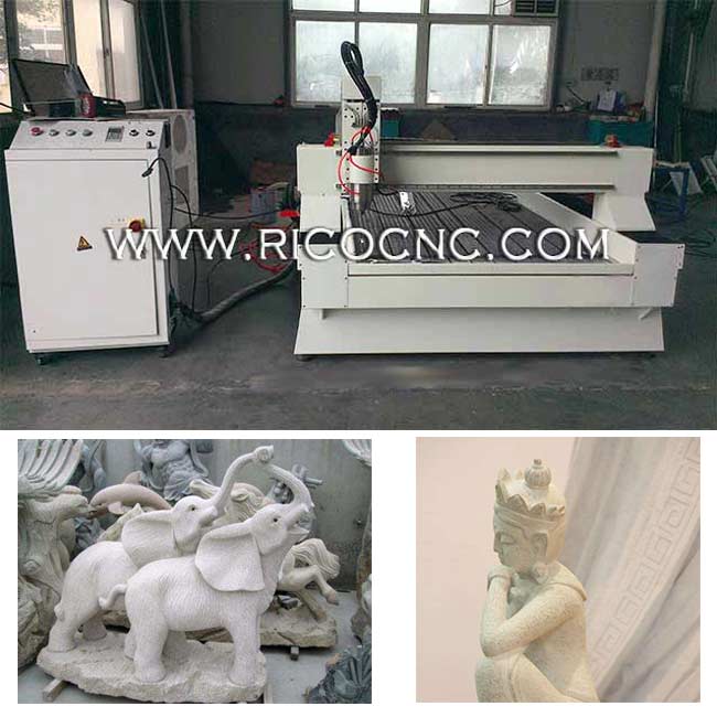 Stone Sculpture Carving Machine Granite Cutting CNC Router Machine S1224C