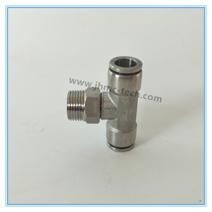Stainless Steel Tee male Pneumatic Fittings