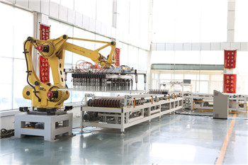 high efficiency PLC control robot stacking system,block making system