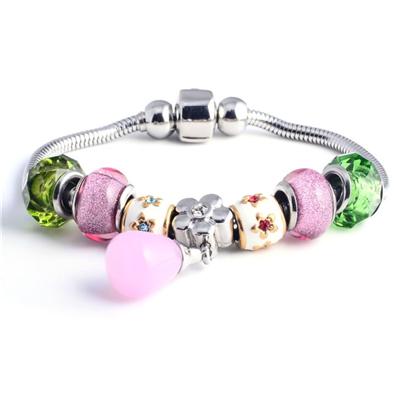 Popular Semi Precious Stone Charm Beads Womens Bracelets