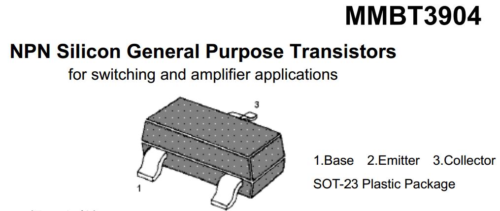 Силиконовые общие транзисторы MMBT3904