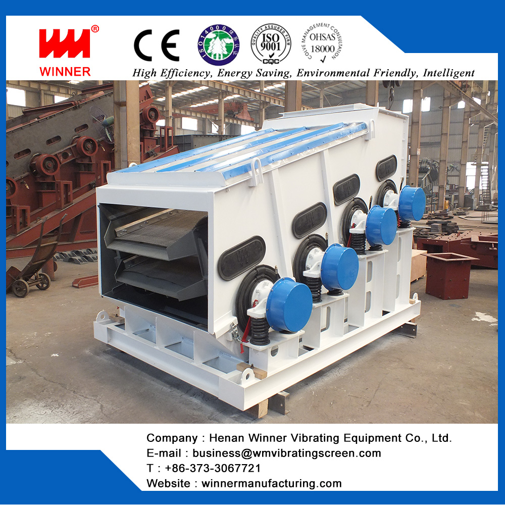 Mining two layer double frequency vibrating screening machine for crushing line