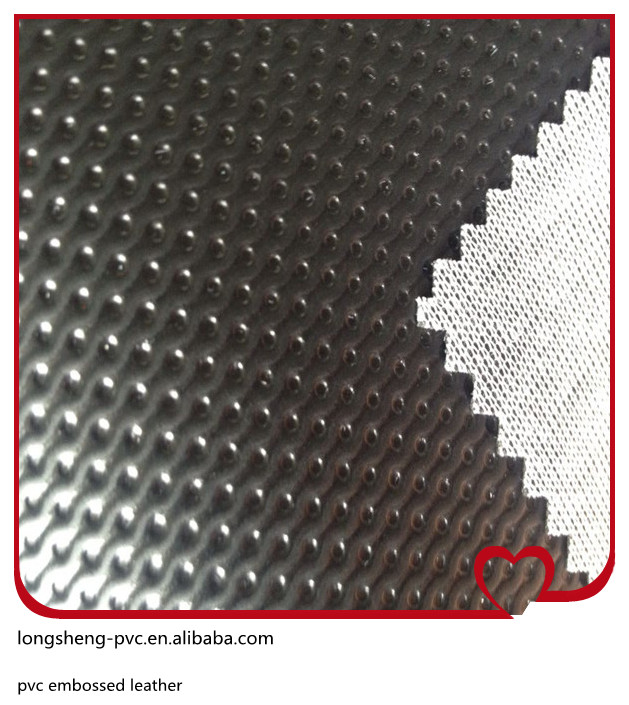 black pvc car seat leather with cheap knitted fabric made in Jiangyin