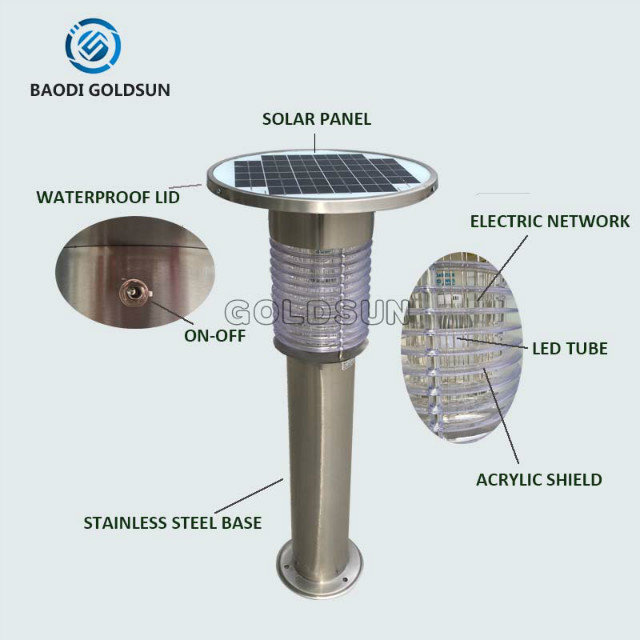 outdoor effective electric shock solar mosquito trap killer light/lamp manufacturer