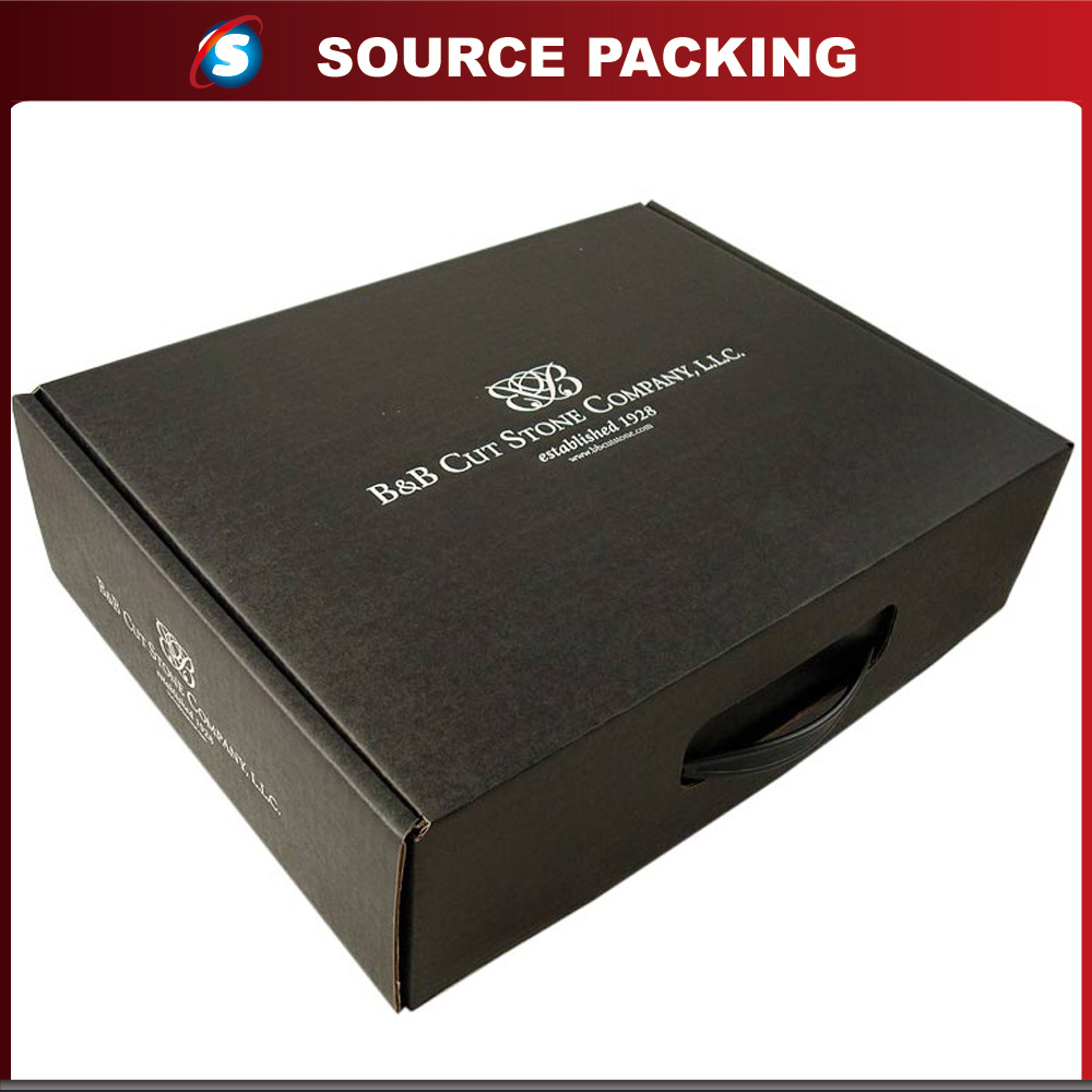 Custom printing paper retail packaging boxes with handle