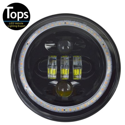 7 Inch 50W Round High Low Beam LED Headlight For Jeep Hummer
