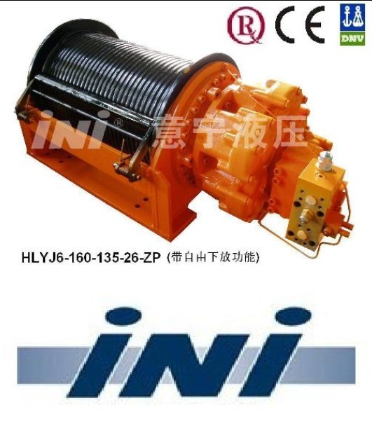 INI invention patent 16ton hydraulic free fall winch