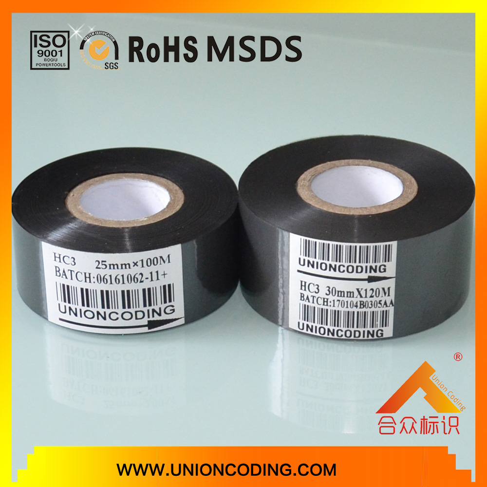 HC3 type Black color 30mm width coding foil for Packaging bags