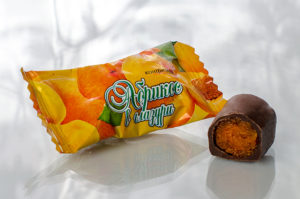 Candy Fruit in chocolate (plums, apricot, dates)