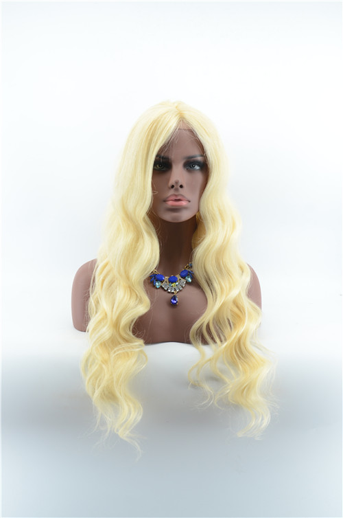 Unprocessed Virgin Human Hair #613 Color Loose Body Wave Full Lace Wig