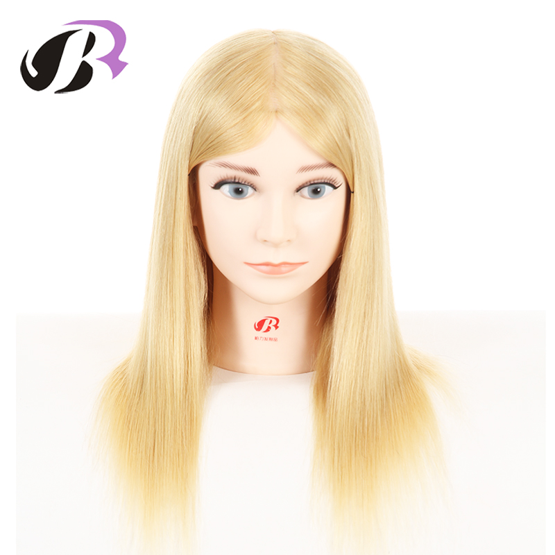 16Golden Mannequin Head For Hairdresser Wig Manik Hairdressing Dummy Doll Heads Human Hair Styling Mannequins Training head