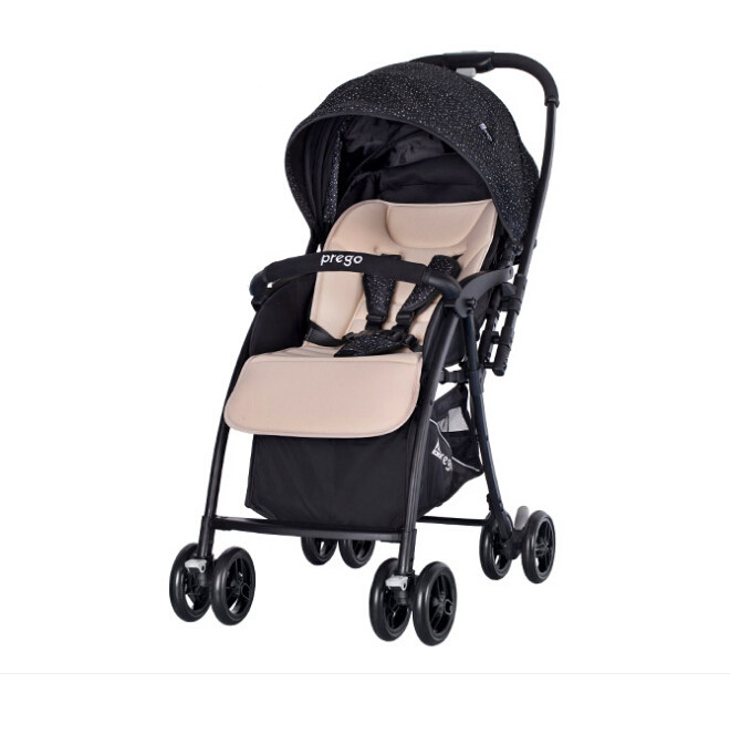 Simple lightweight,detachable seat pad design,reversible with one-hand folding compact baby stroller