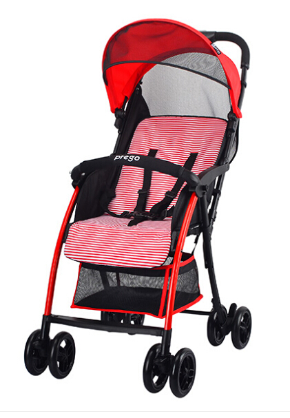 Feather superlightweight with front wheels suspension, Convenient one-hand folding baby stroller
