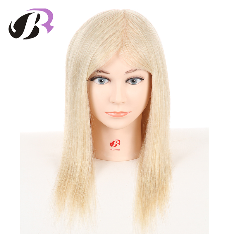 100 Real Hair Mannequin Head Hairdresser Training head With Hair Styling Head For Salon Training Manikin Heads Hairstyling