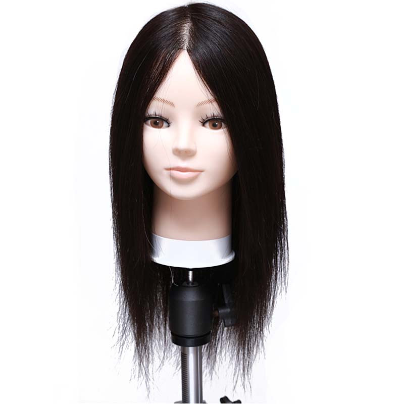 Hotsale 16Professional Styling Mannequin Head with Human Hair Cosmetology Head Dolls for Hairdressers Maquiagem Head with Wigs 