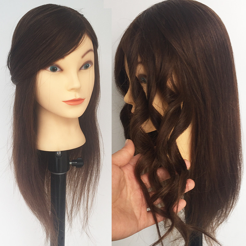 Traning Mannequin Head with human hair Mannequim Head For Hairdresser Hairdressing Dolls Head Training Doll Head For Styling