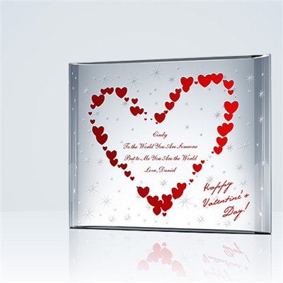 Stars Of Love' Crystal Plaque
