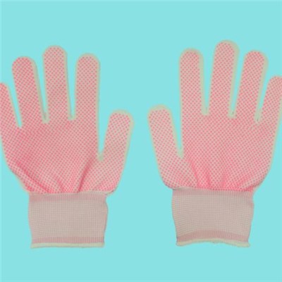 10G 100%polyester PVC Dotted Glove