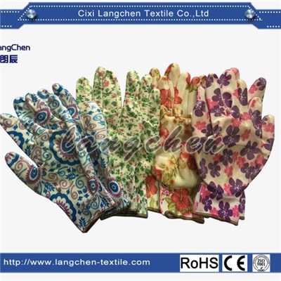 13G 100% Polyester Dipped Gardening Glove