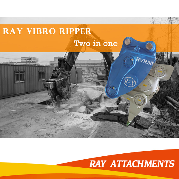 High frequency construction vibro ripper for excavator used