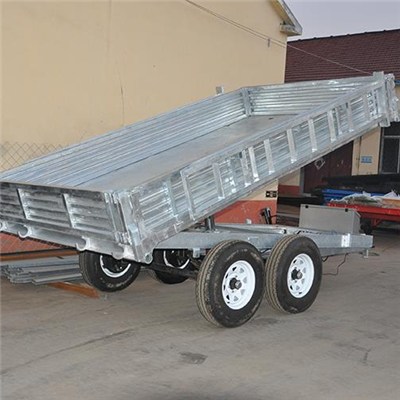 8*5 10*6 Tandem Axle Tipping Galvanized Cage Trailer