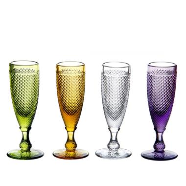 Colorful Clear Machine Made Hand Made Wine Glass Cups