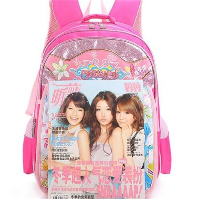 Girls Polyester Satchel Backpacks Canvas Schoolbag Cartoon Character Girl School Backpack