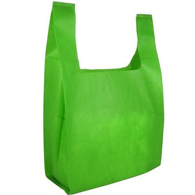 Eco-friendly Supermarket Ultrasonic Heat Non Woven T-shirt Bag Without Bottom For Sundries