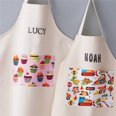 100% Cotton Canvas Apron With Pocket For Kids And Adults