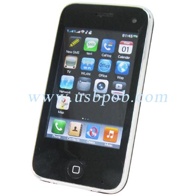 Китайские телефоны-телевизоры 3.4 inch Quad Band Dual Card Dual Standby iPhone Style TV Phone i93GS with WIFI